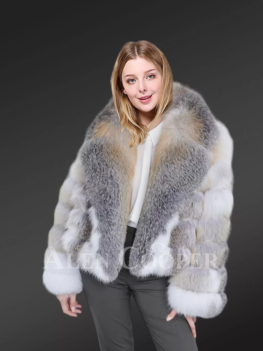 Short Fox Fur Coats for Women