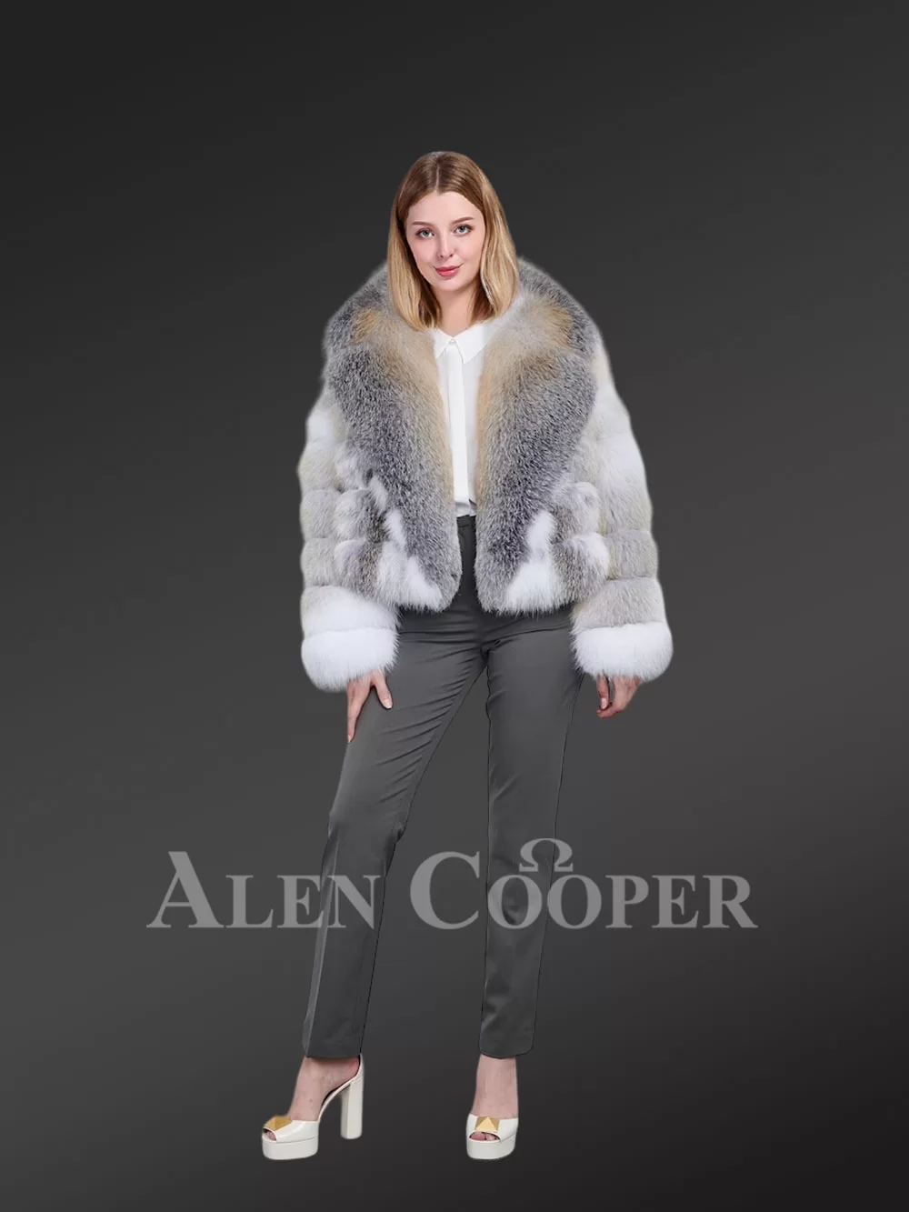 Short Fox Fur Coats for Women