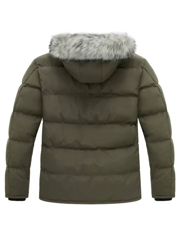 Soularge Men's Big and Tall Winter Thermal Fleece Outerwear Jacket Coats