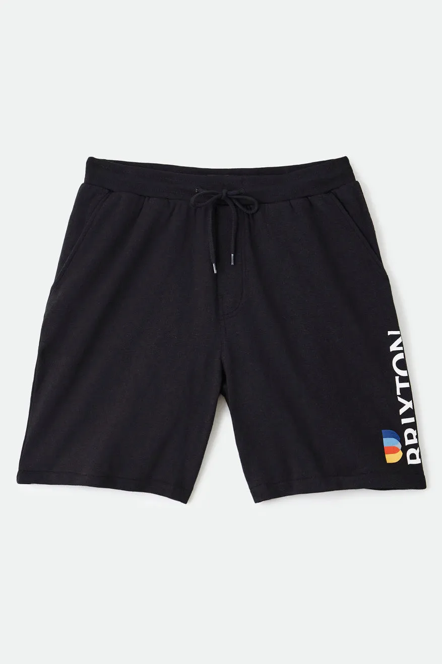 Stem Fleece Utility Short - Black