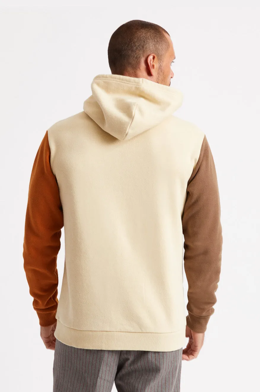 Stith Hood Fleece - Gravel/Dark Khaki/Amber