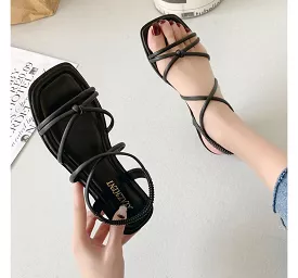 Strappy Flat Sandals cc7