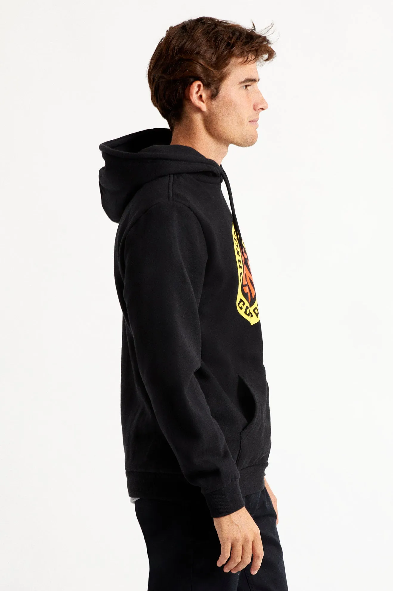 Tab Hood Fleece - Black