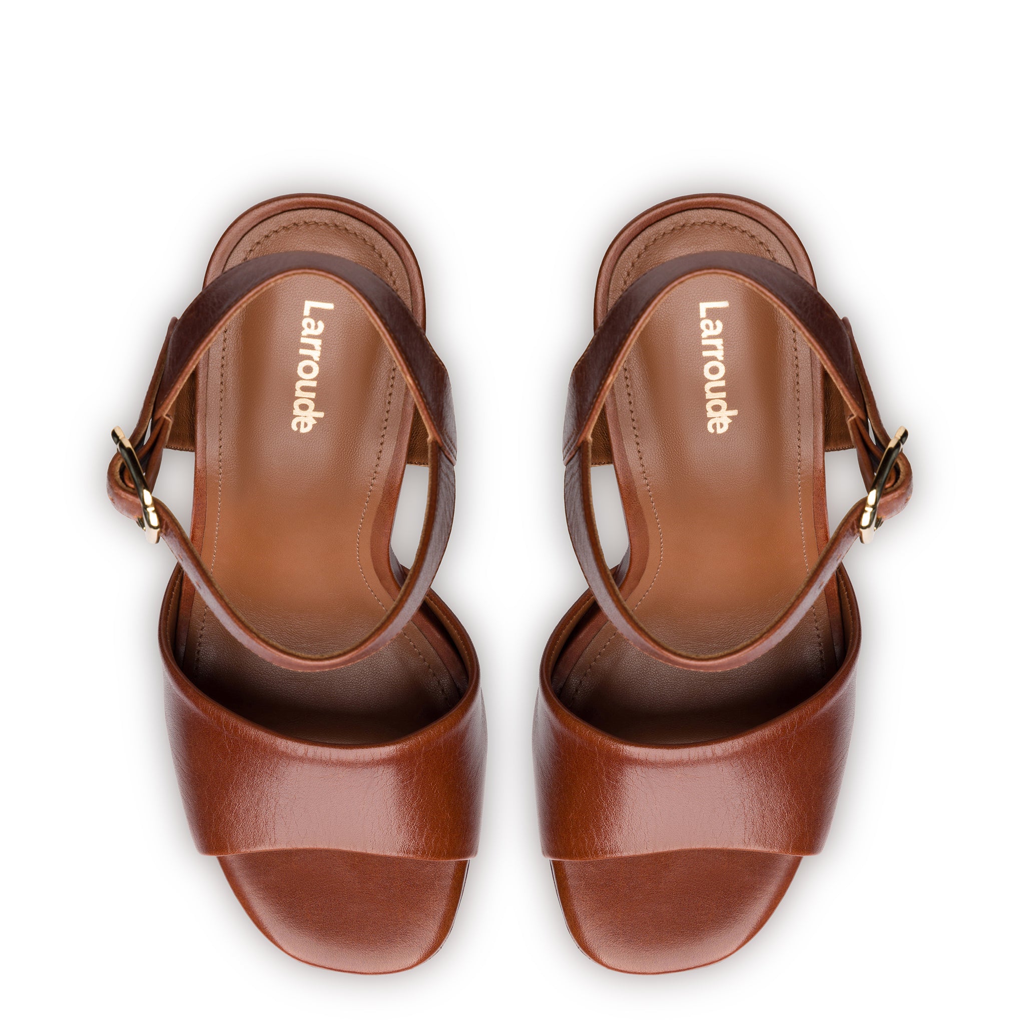 Vanessa Platform Sandal In Caramel Leather