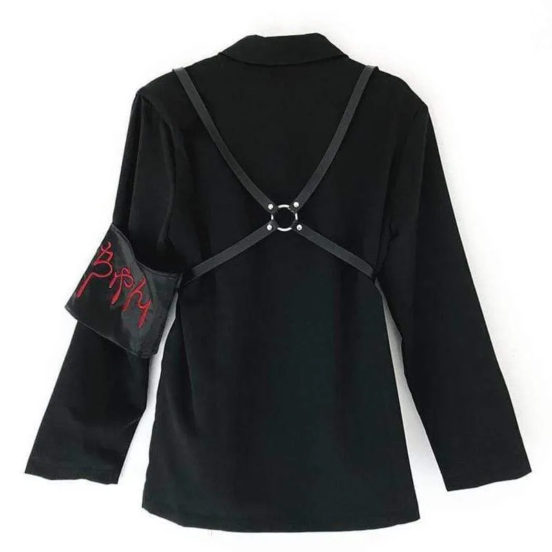 Women's Gothic Suit Coats With Harness