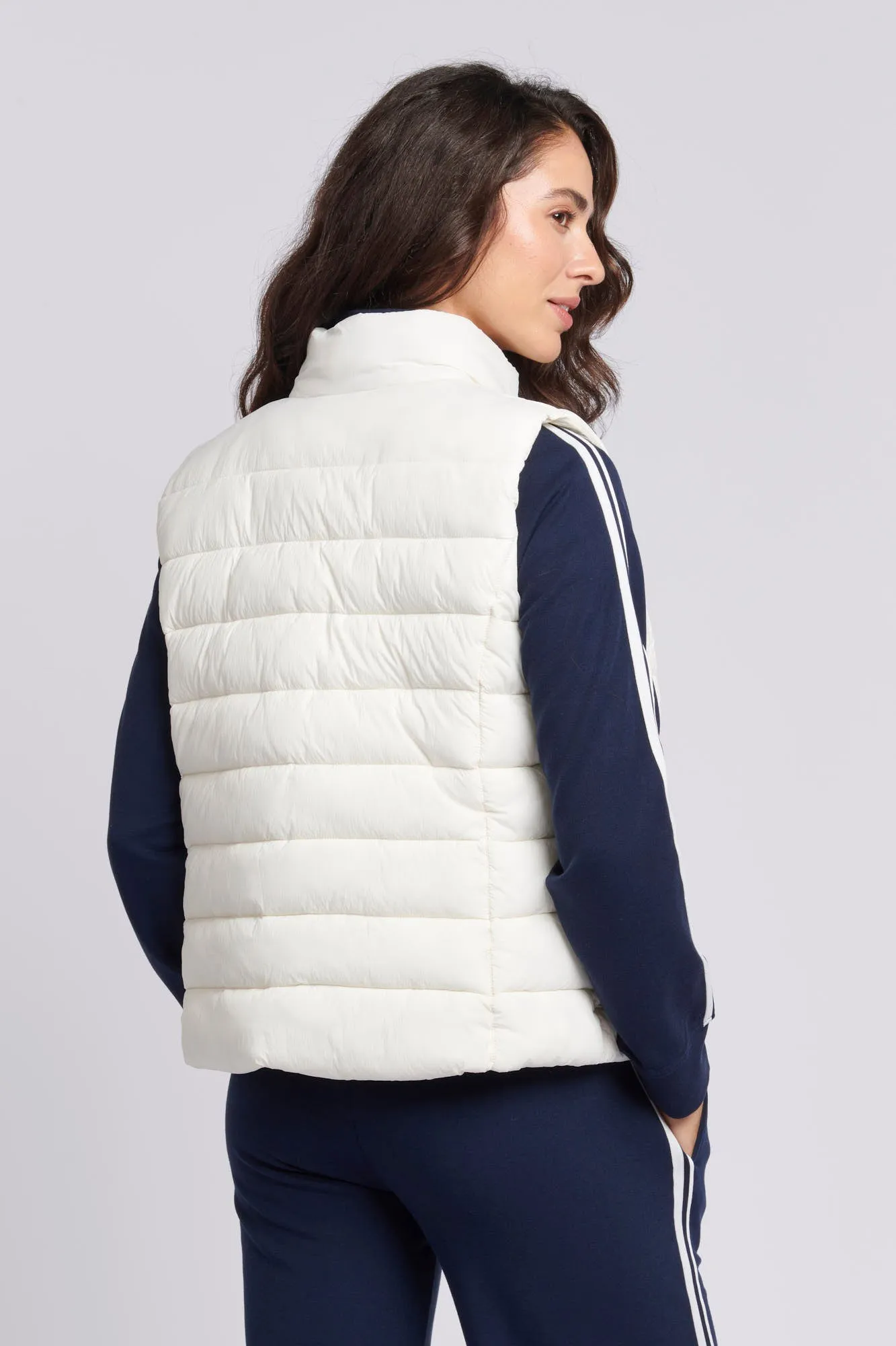 Womens Lightweight Puffer Gilet in Marshmallow