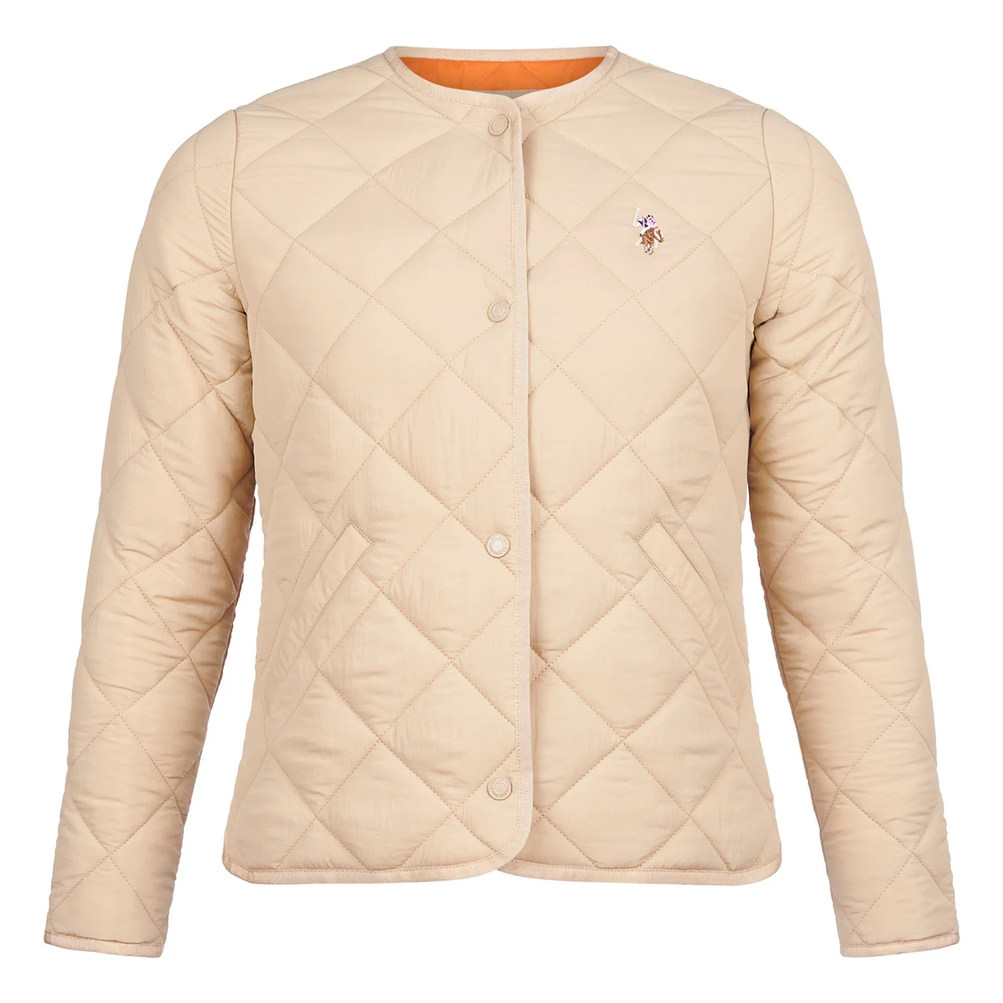 Womens Lightweight Puffer Jacket in Iris Cream