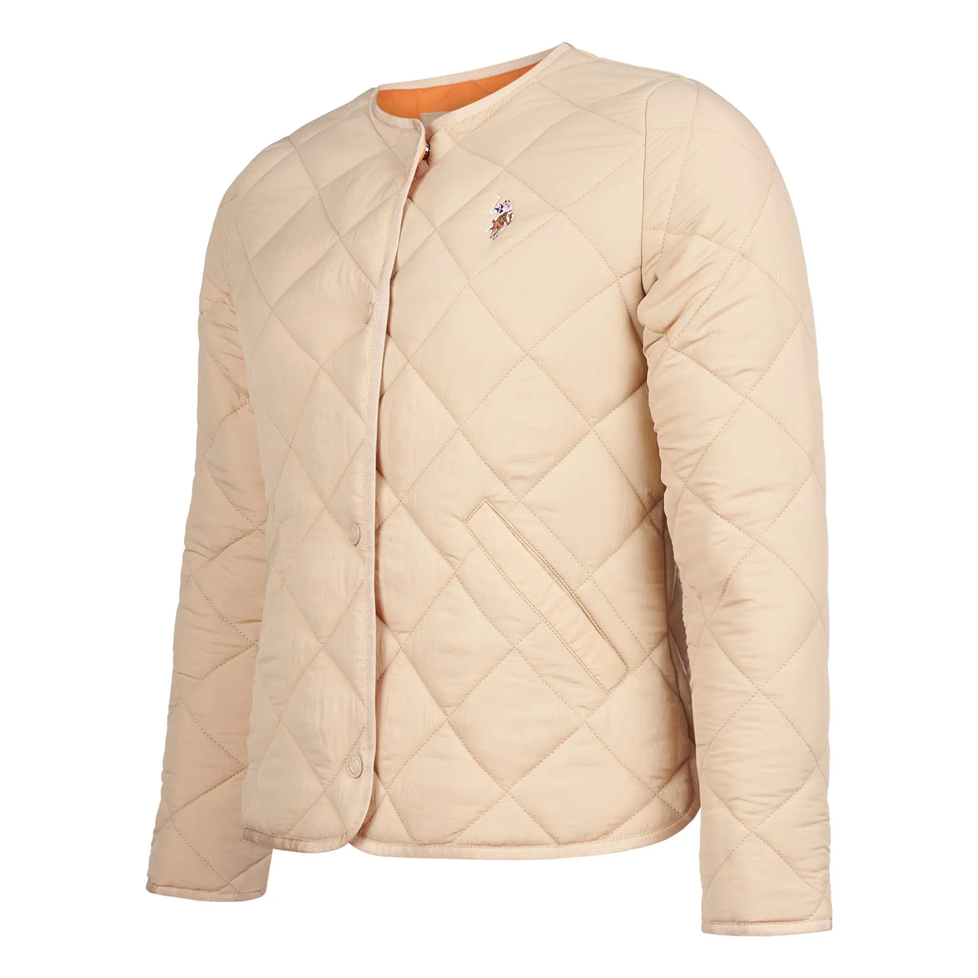 Womens Lightweight Puffer Jacket in Iris Cream