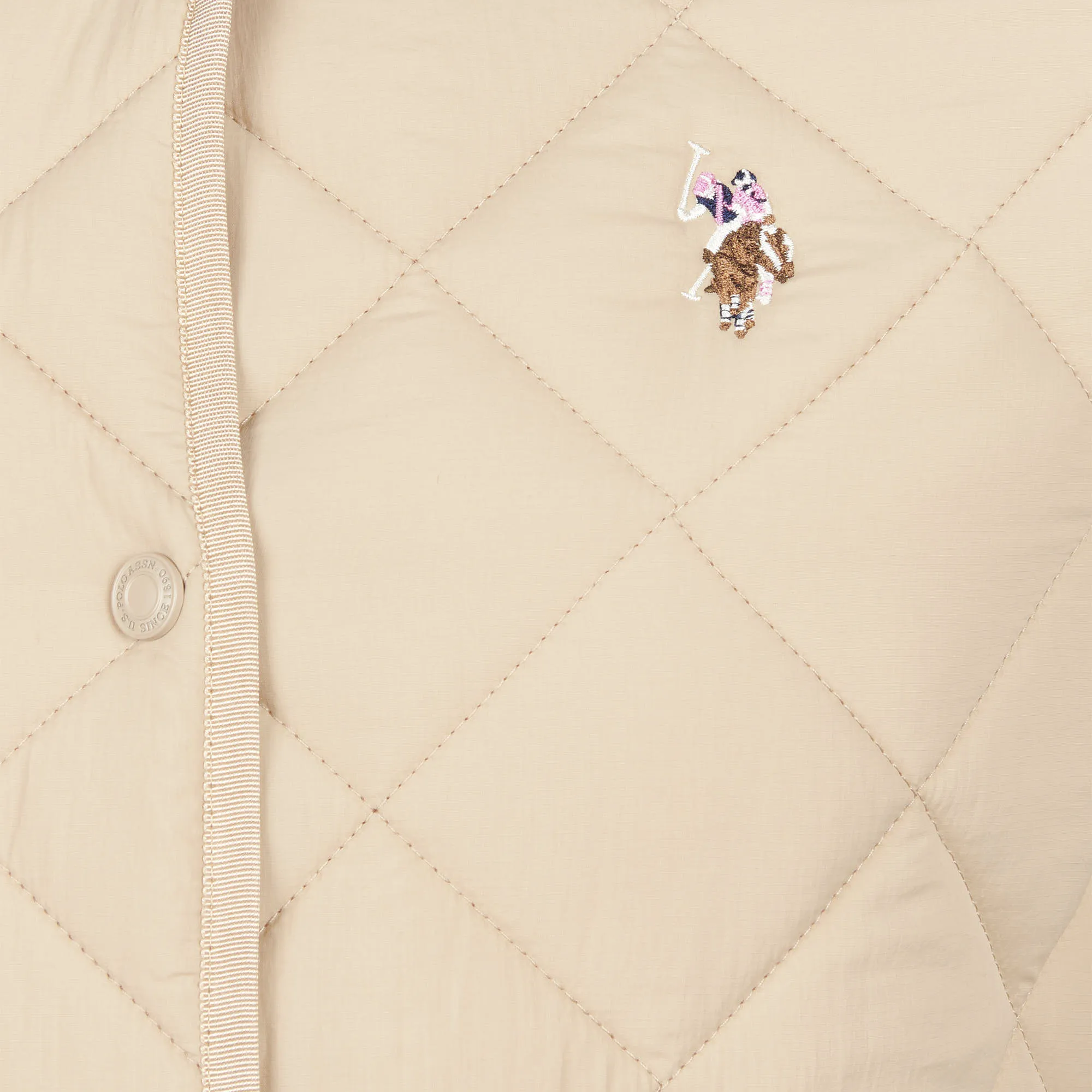 Womens Lightweight Puffer Jacket in Iris Cream