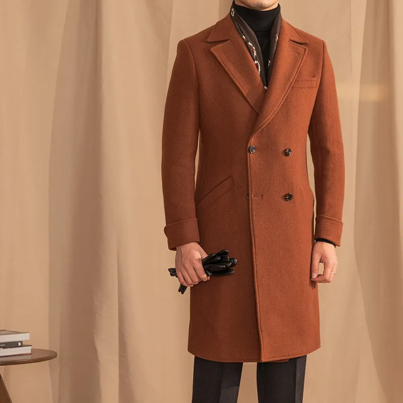 Wool Double-Breasted Overcoat